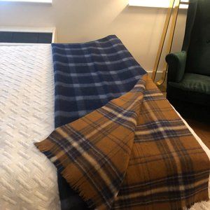 CB2 Double sided checkered throw